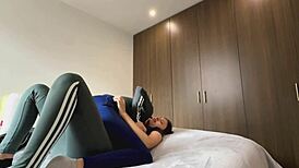 after gym my best friend and i rub wet vaginas in intense lesbian tribbing orgasm