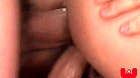 Mommy cougar anal creampie from big cock and dildo double penetration