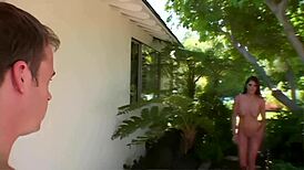 brunette teen milf threesome with anal gaping doggystyle in fishnets