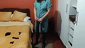 Beautiful stepmom slips into lingerie for work as i secretly film her curves