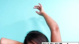 charley chase gets super oiled up chasing those pearls 😏💦🔥