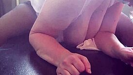 Chubby Milf Big Boobs Saggy Tits Toys Dildo Stockings Closeup Masturbation