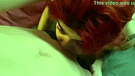 my horny redhead girlfriend's hairy pussy fingered then doggystyle pounded hard