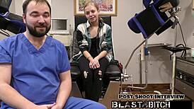 ava siren spreads shaved pussy for pov cum blast backstage