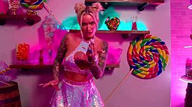 her hot pussy throbs as viking barbie sings taste with pure emotion