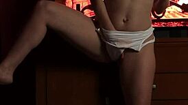 dude she's so hot ripping clothes to finger her shaved pussy for you 👀💦