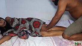 Village milf stepmom moans from stepson massage turning into big cock fuck