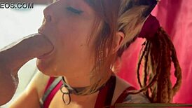 omg this cute cosplay nerd gags deep on thick cock drooling everywhere!! 🤤🍆💦