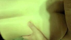 so this sexy wife starts teasing her husband with a deepthroat blowjob and he ends up bending her over the bed doggystyle until cumming on her big ass