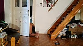 Goth Mistress Forces Slave Dog to Drink Her Piss from Glass HD