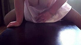 Chubby Milf Big Boobs Saggy Tits Toys Dildo Stockings Closeup Masturbation