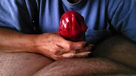 Wifey slurps sloppy fruit roll-up blowjob mess!
