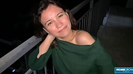 lia lover's cock worship fills me with balcony bed ecstasy