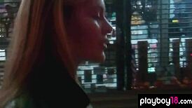 busty polish blonde slowly unveils her shaved natural curves