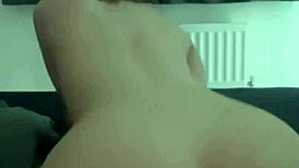 slutty british gf masturbates with dildo on webcam then deepthroats pov