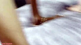 Stepdaughter's Black Shaved Pussy Takes Daddy's Big Cock Deep and Rough