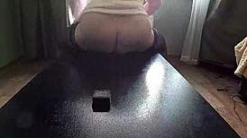 Chubby Milf Big Boobs Saggy Tits Toys Dildo Stockings Closeup Masturbation