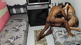 eliane brings young friend for first time husband threesome in bedroom
