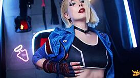 mollyredwolf's oiled cammy cosplay gloryhole takes creampie facial pounding