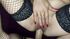 she fists her soaking pussy at home till she squirts hard