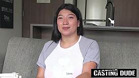 Massive Tits Latina Slut Gags on BWC Producer's Cock in Rough Throat-Fucking POV