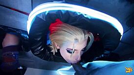 mollyredwolf's oiled cammy cosplay gloryhole takes creampie facial pounding