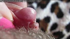 big clit trembles wildly in super close orgasm reveal