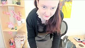 Italian Stepmom Fingers Hairy Pussy in Homemade Close-Up