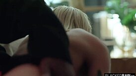 Blackedraw Tiny Tight Blonde Chloe Temple Rides Monster BBC Deepthroat Doggystyle to Facial Cum.