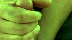 gf milks my big cock first time prostate play handjob cum explosion