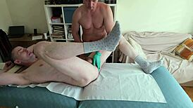 super hot gay massage turns into full body bareback ass pounding