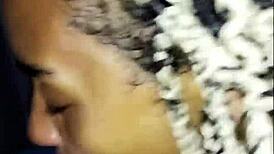 skinny puta slurps huge cock then rides it like crazy colombian whore