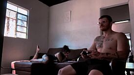 Behind Scenes Sucking Carmona While Playing Video Game Bareback Assfuck