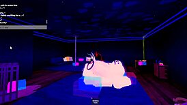 Pounding 18+ Slutty Bitch Bent Over Doggystyle in Freaky Roblox Room