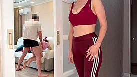 russian stepmom fucks pov after watching girlfriend sex
