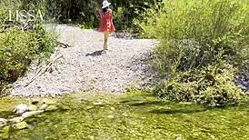 Skinny Latina Couple Outdoor Walk Blowjob Handjob Fuck Cum Ass Flashing