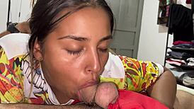damn! colombian stepmom's fat ass and tits swallow my huge cock whole!