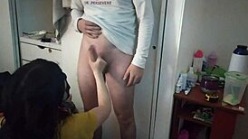 laura dances sexy in underwear after boss fucks her petite frame