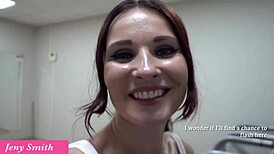 Jeny Smith Caught Naked Teasing Bubble Butt At Gym Pool