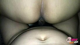 yo this hot stepmom's huge natural tits are bouncing like crazy while she rides hard