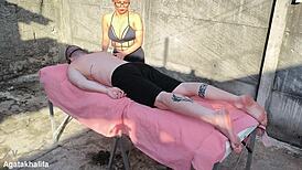 milf mother-in-law gropes huge cock with wet pussy massage intent