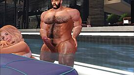 Handsome Hunk Cam Heyward Tempts Blonde Into Gay Group Cum