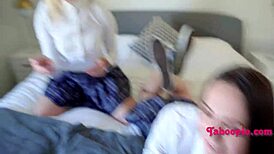 dude fomo got her jumping in on stepbro fuck with friend