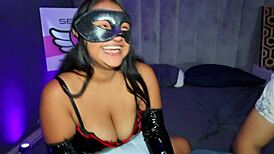 lonely latina beauty films huge cock swinging couple's first wild encounter