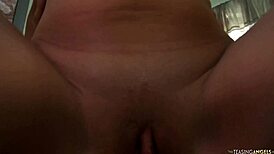 brunette and partner share steamy bed intimacy with mutual pleasure