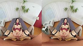 sexy czech brunette slut rides cock then takes deep anal creampie pov
