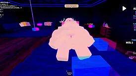 Pounding 18+ Slutty Bitch Bent Over Doggystyle in Freaky Roblox Room