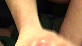 gf milks my big cock first time prostate play handjob cum explosion