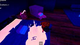 Pounding 18+ Slutty Bitch Bent Over Doggystyle in Freaky Roblox Room