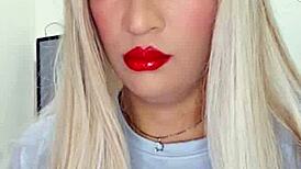 webcam trans crossdresser teases with new toys and outfits in sultry solo show